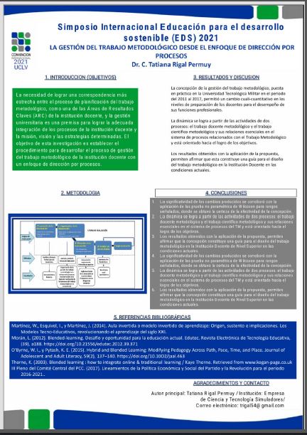 Experiences in the direction of methodological work from the process management approach