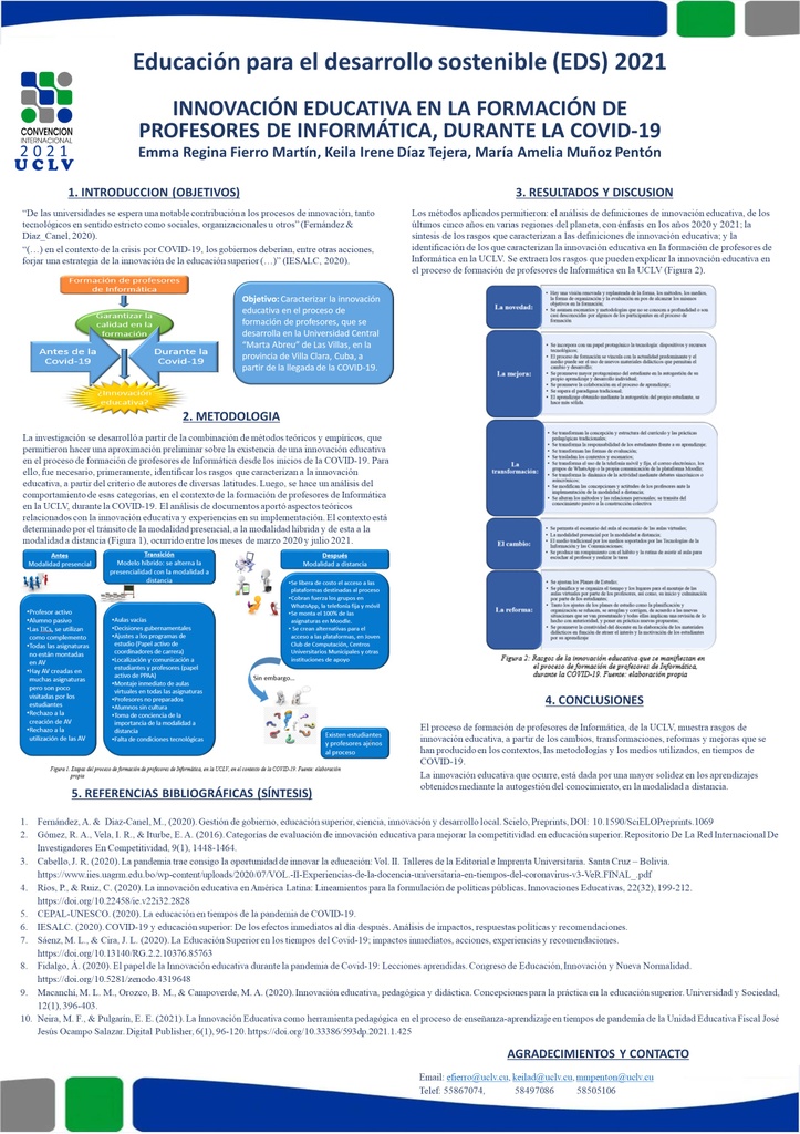 Educational innovation in the training of computer teachers, during COVID-19