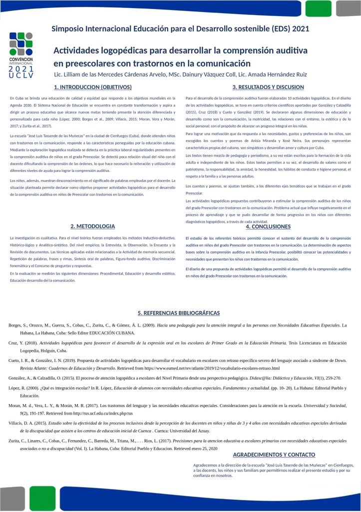 Actividades logopédicas para desarrollar la comprensión auditiva en preescolares con trastornos en la comunicación