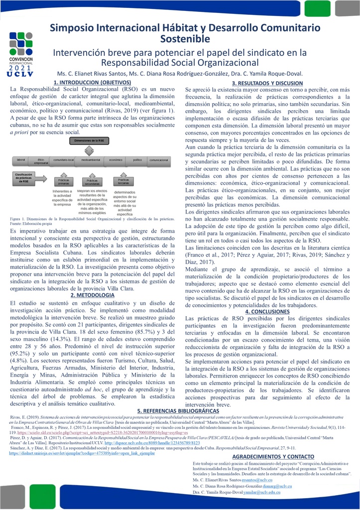 Brief intervention to enhance the role of the union in Organizational Social Responsibility