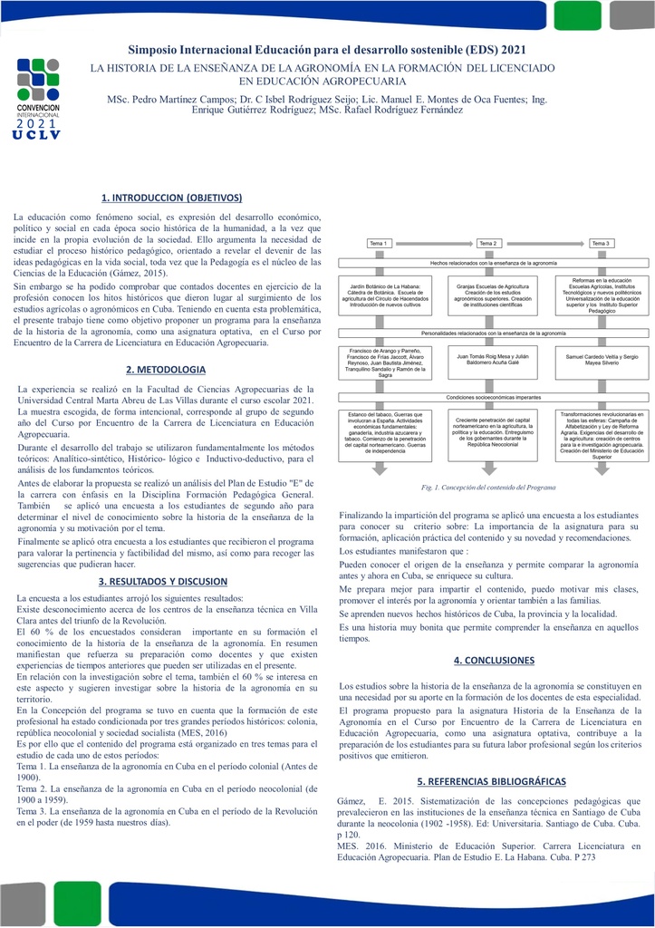 LA HISTORIA DE LA ENSEÑANZA DE LA AGRONOMÍA EN LA FORMACIÓN DEL LICENCIADO EN EDUCACIÓN AGROPECUARIA.