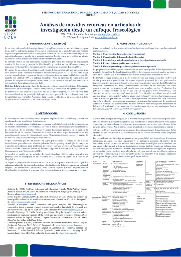 Move Analysis of Research Articles from a Phraseological Approach