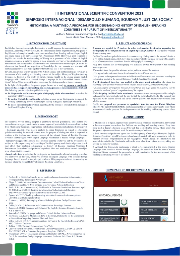 HistoMedia: Una Propuesta de Multimedia para la Comprensión de la Historia de los Pueblos de Habla Inglesa en pos de la Interculturalidad
