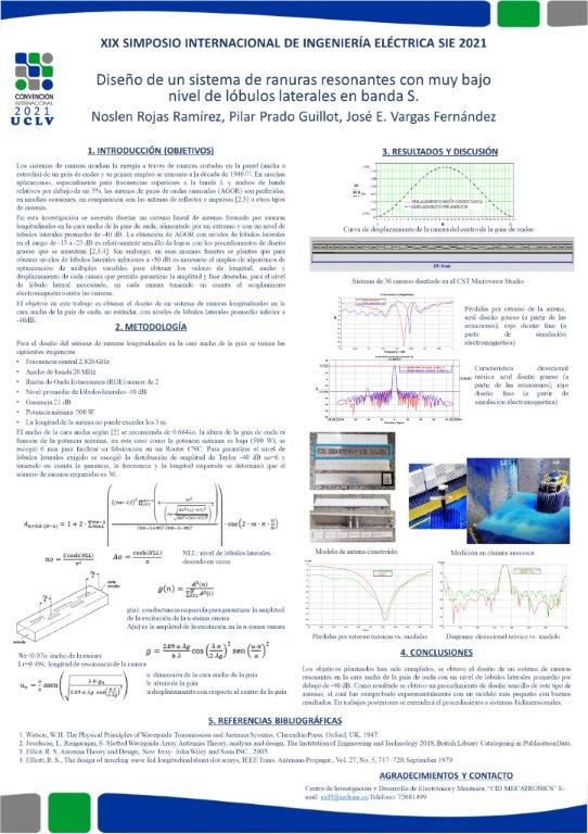 Design of a resonant slots system with very lowside lobes level in S-band 