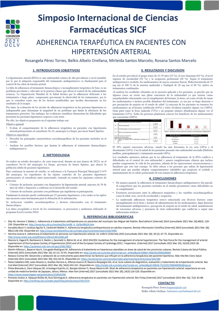 Adherencia terapéutica en pacientes con hipertensión arterial