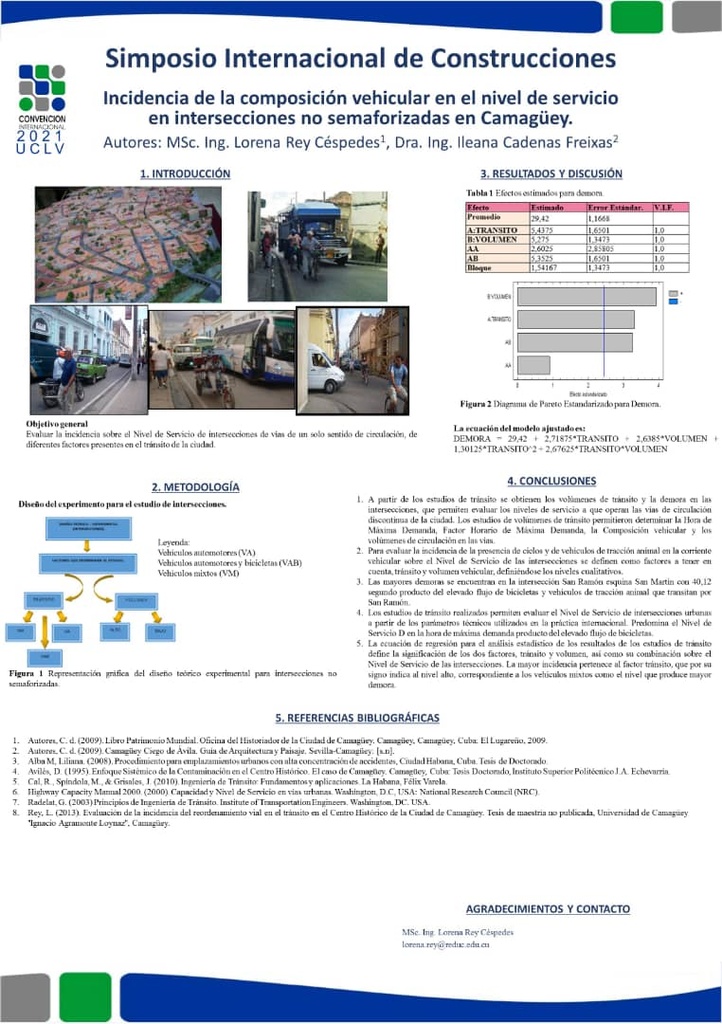 Incidencia de la composición vehicular en el nivel de servicio en intersecciones no semaforizadas en Camagüey