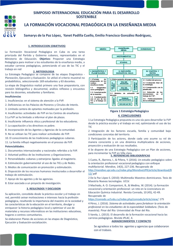 LA FORMACIÓN VOCACIONAL PEDAGÓGICA EN LA ENSEÑANZA MEDIA