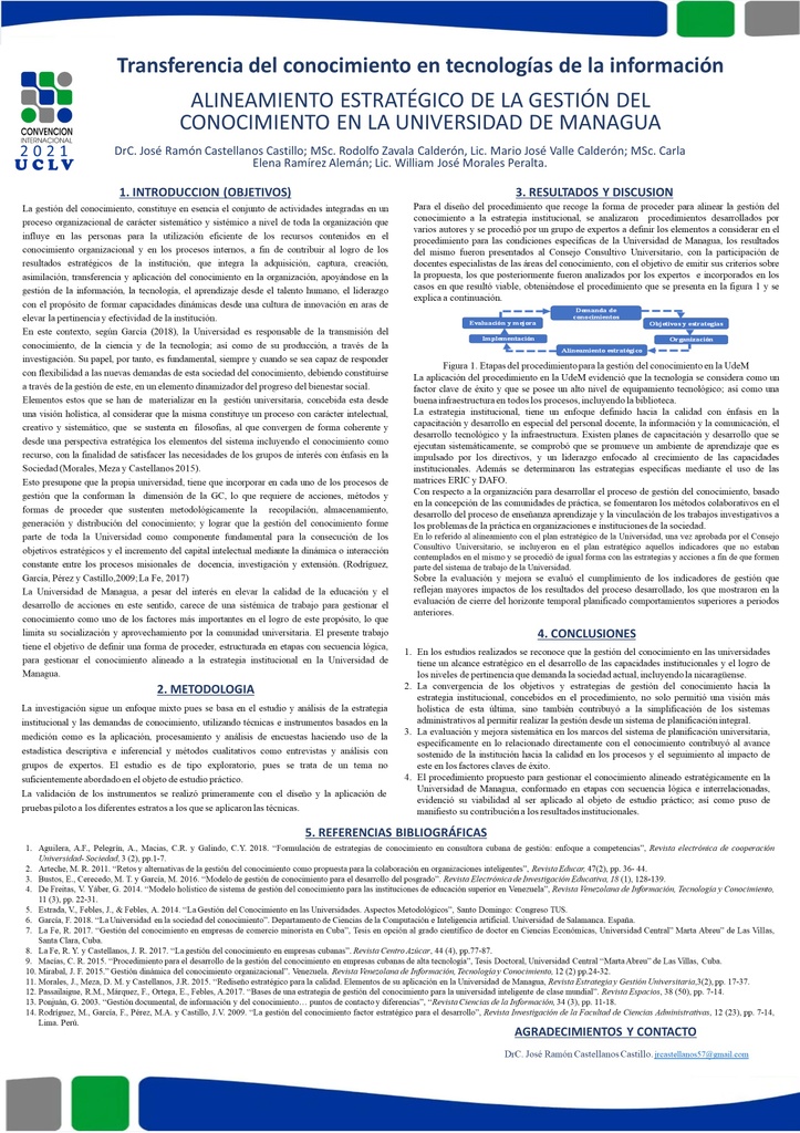 Alineamiento estratégico de la gestión del conocimiento en la Universidad de Managua