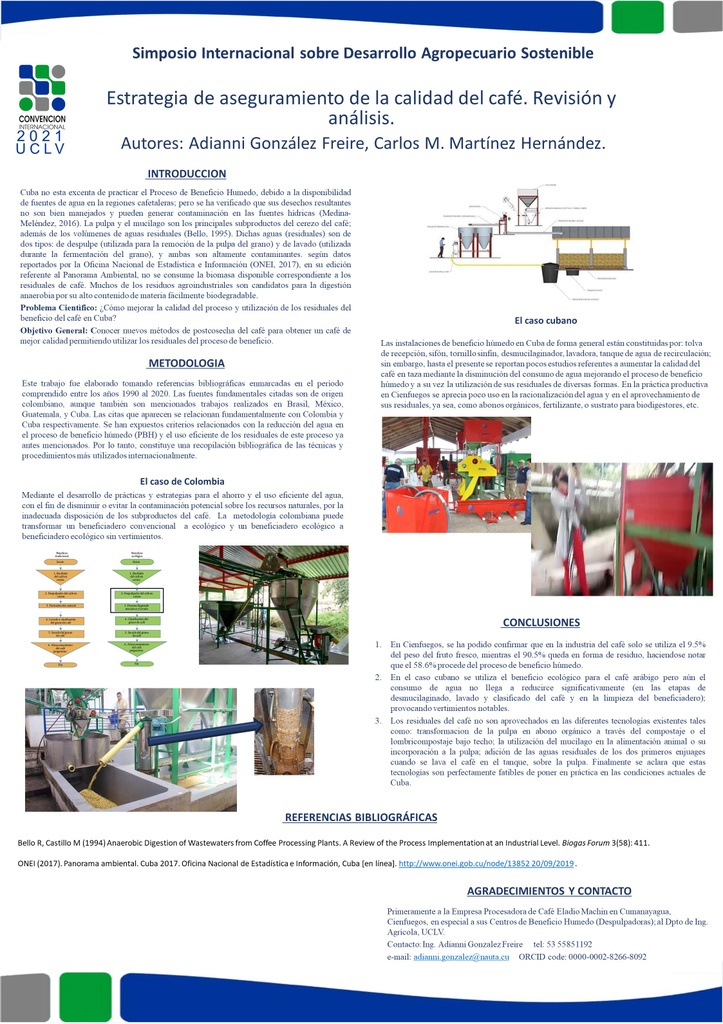 COFFEE QUALITY ASSURANCE STRATEGY. REVIEW AND ANALYSIS.