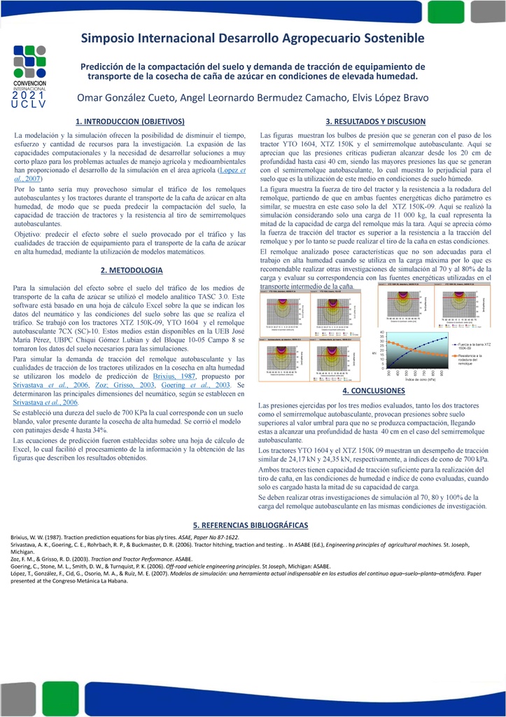 PREDICCIÓN DE LA COMPACTACIÓN DEL SUELO Y DEMANDA DE TRACCIÓN DE EQUIPAMIENTO DE TRANSPORTE DE LA COSECHA DE CAÑA DE AZÚCAR EN CONDICIONES DE ELEVADA HUMEDAD