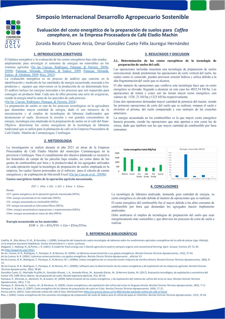 EVALUACIÓN DEL COSTO ENERGÉTICO DE LA PREPARACIÓN DE SUELOS PARA COFFEA CANEPHORA, EN LA EMPRESA PROCESADORA DE CAFÉ ELADIO MACHIN