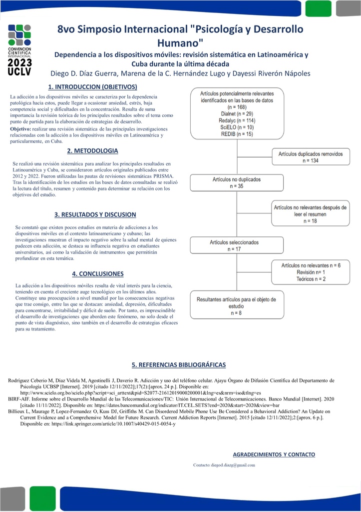 Dependencia a los dispositivos móviles: una revisión sistemática en Latinoamérica y Cuba durante la última década