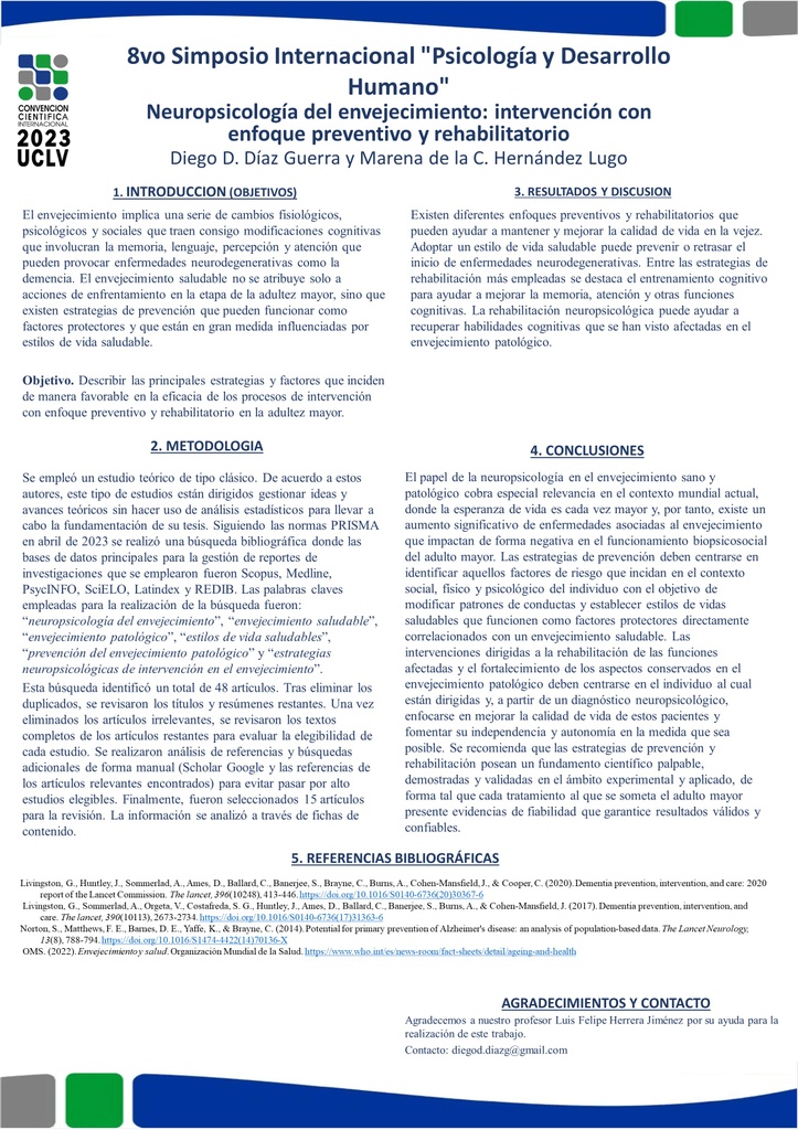 Neuropsicología del envejecimiento: intervención con enfoque preventivo y rehabilitatorio