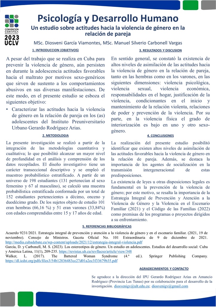 Estudio sobre actitudes hacia la violencia de género en la relación de pareja