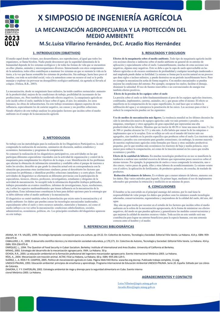 REQUISITES OF QUALITY AND EFFICIENCY IN THE MECHANIZED PROCESSES OF THE MINIINDUSTRIES FOR AGRICULTURAL PRODUCTS