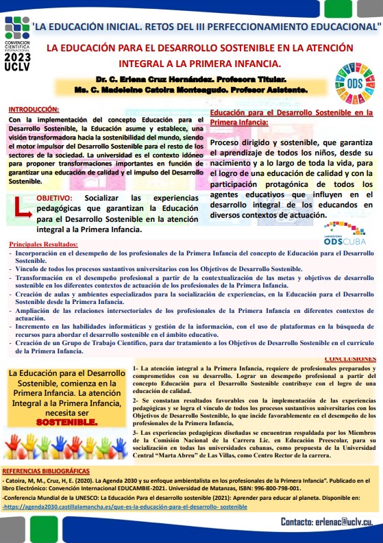 La Educación para el Desarrollo Sostenible en la atención integral a la Primera Infancia.