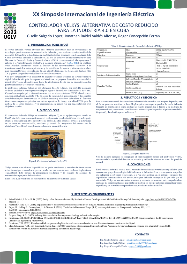 Velkys Controller: Low-cost alternative for Industry 4.0 in Cuba