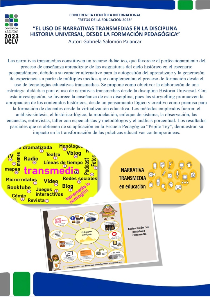 THE USE OF TRANSMEDIA NARRATIVES IN THE UNIVERSAL HISTORY DISCIPLINE, FROM PEDAGOGICAL TRAINING