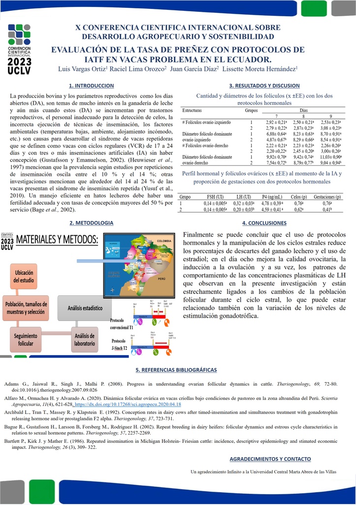 EVALUATION OF THE PREGNANCY RATE WITH TWO IATF PROTOCOLS IN PROBLEM COWS.