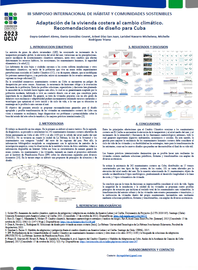 Adaptación de la vivienda costera al cambio climático. Recomendaciones de diseño para Cuba