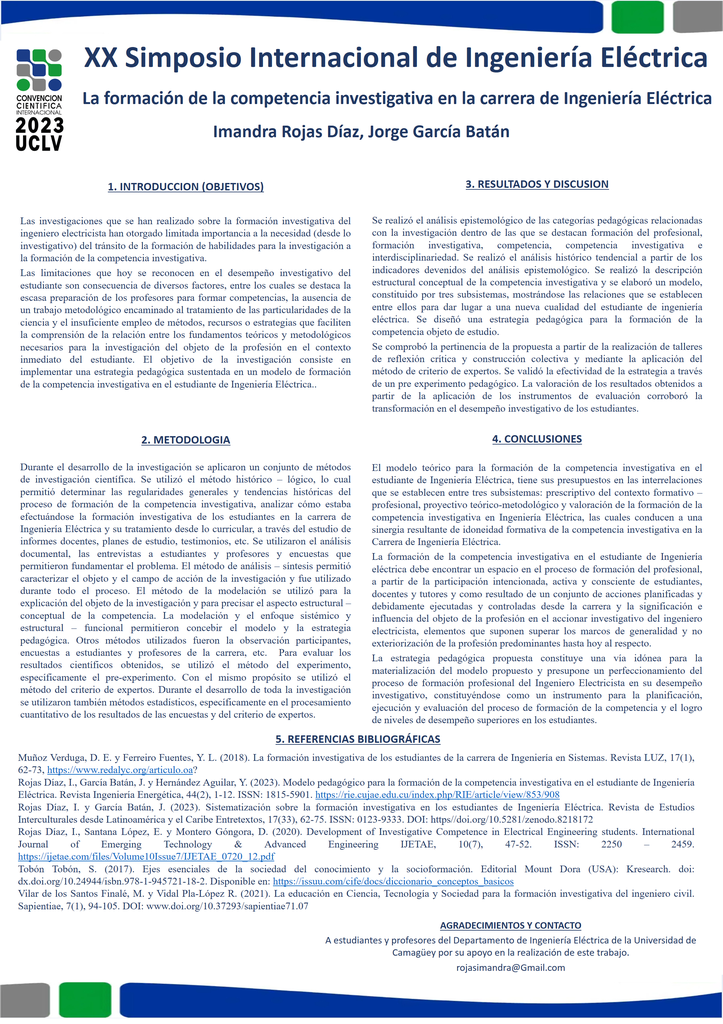 The formation of research competence in Electrical Engineering students