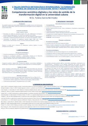 Competencias semiótico-digitales y los retos de sentido de la transformación digital en la universidad cubana