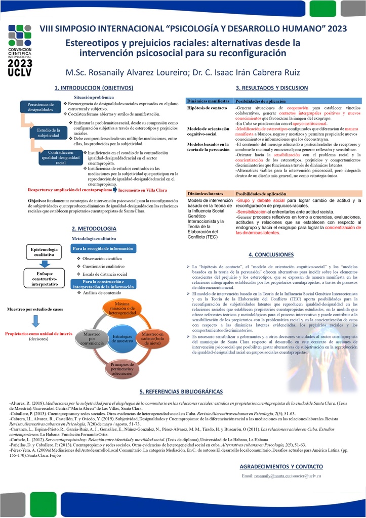 Stereotypes and racial prejudices: alternatives from psychosocial intervention for their reconfiguration