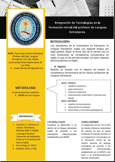 Integración de Tecnologías en la formación inicial del profesor de Lenguas Extranjeras.