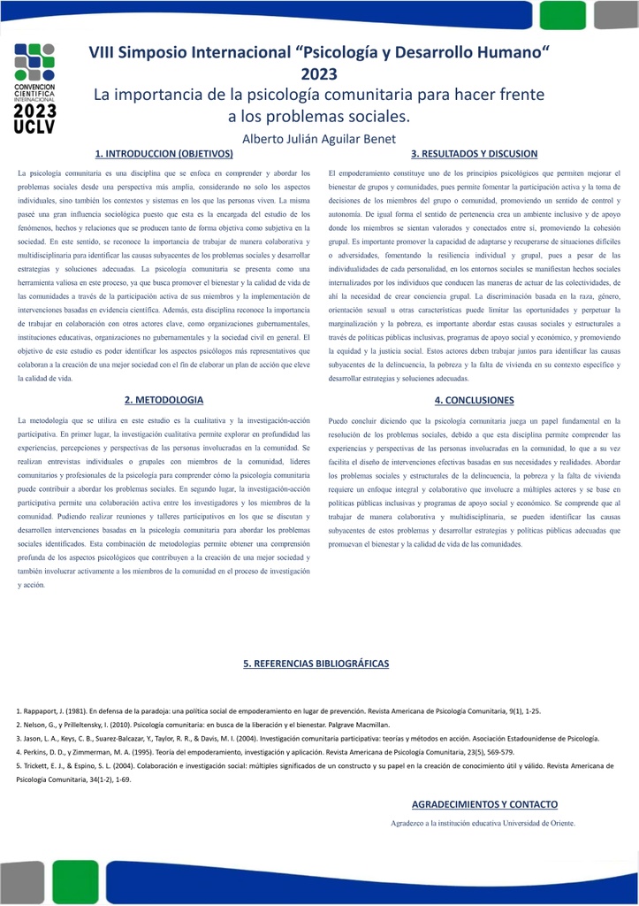 La importancia de la psicología comunitaria para hacer frente a los problemas sociales.