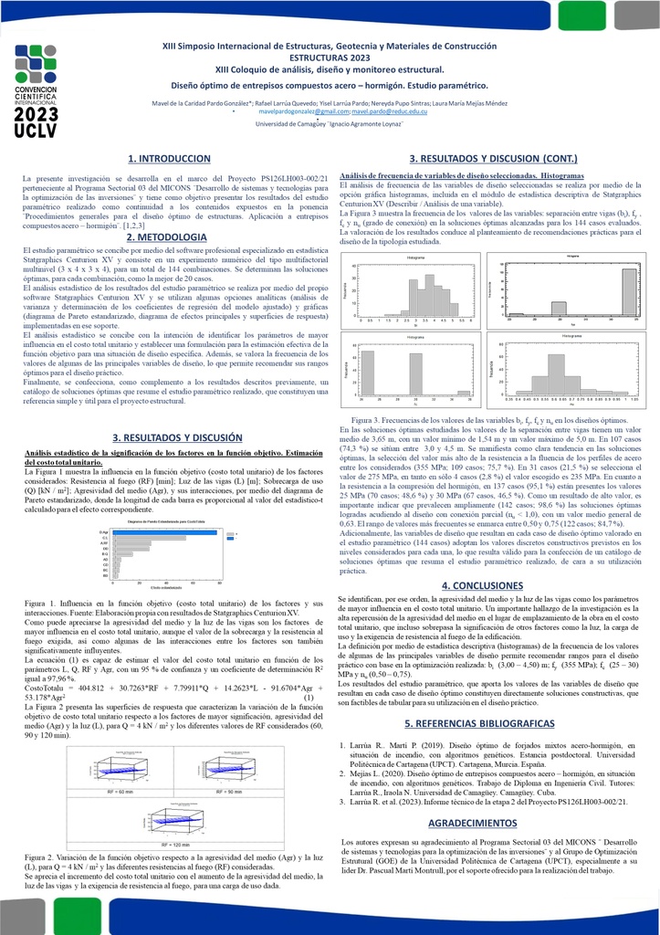 Optimal design of steel-concrete composite floor. Parametric study.