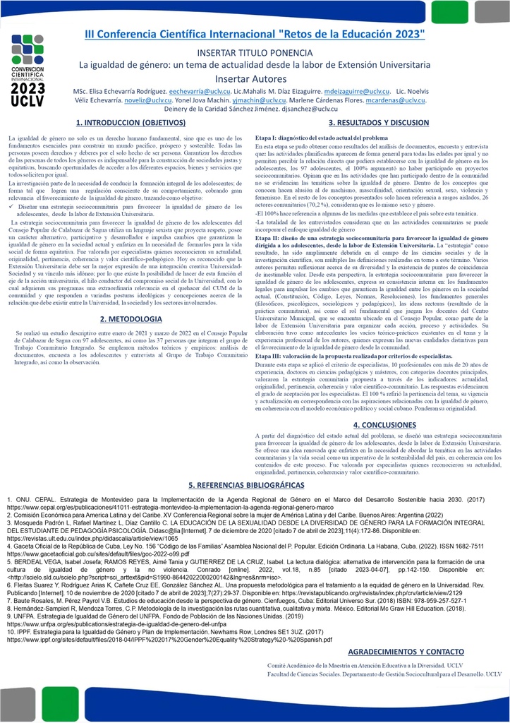 Igualdad de género: un tema de actualidad desde la labor de Extensión Universitaria.