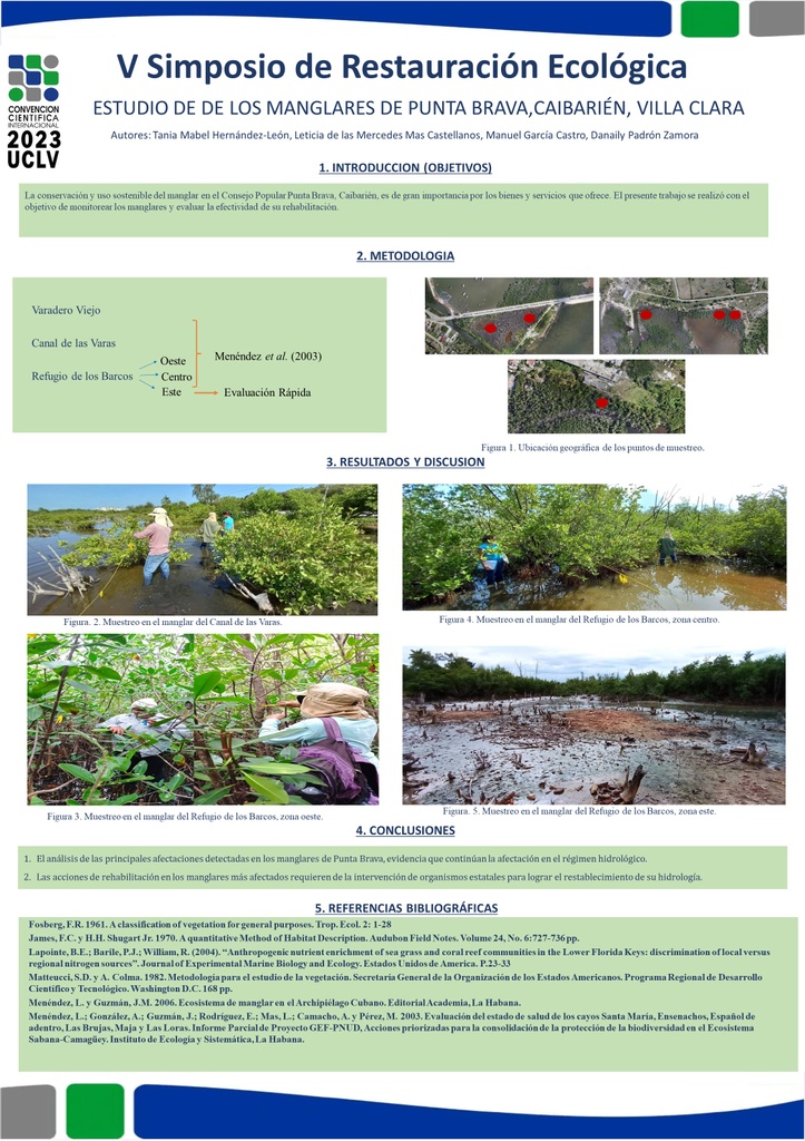 Monitoreo de los manglares en Punta Brava, Caibarién, Villa Clara