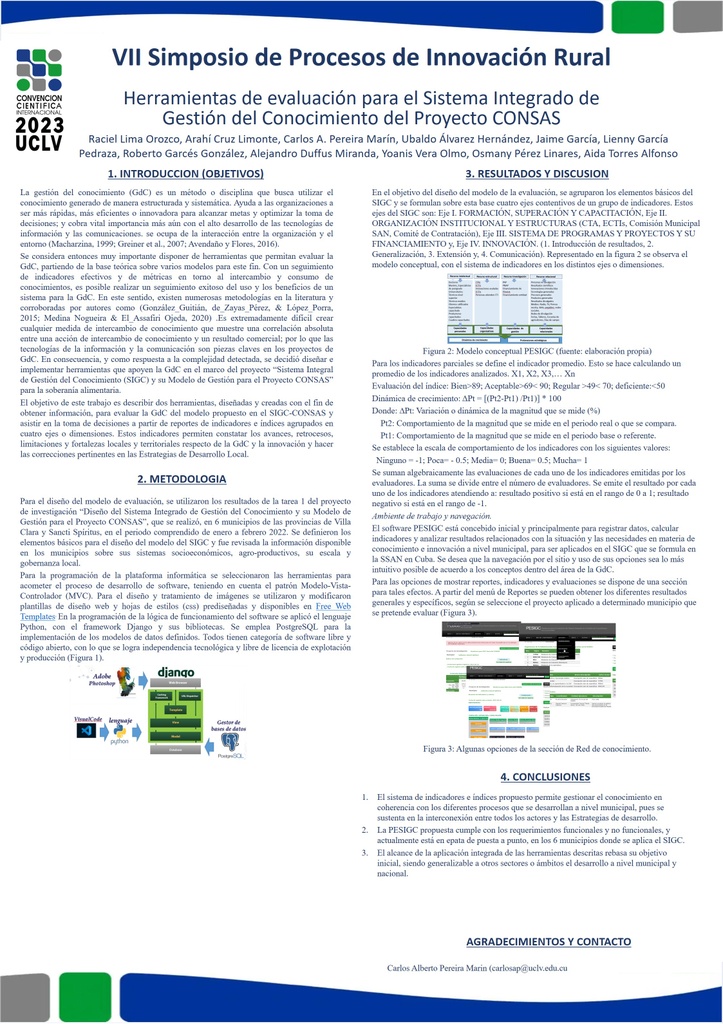 Evaluation tools for the Integrated Knowledge Management System of the CONSAS Project