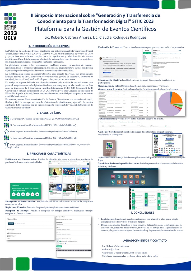 Platform for the Management of Scientific Events