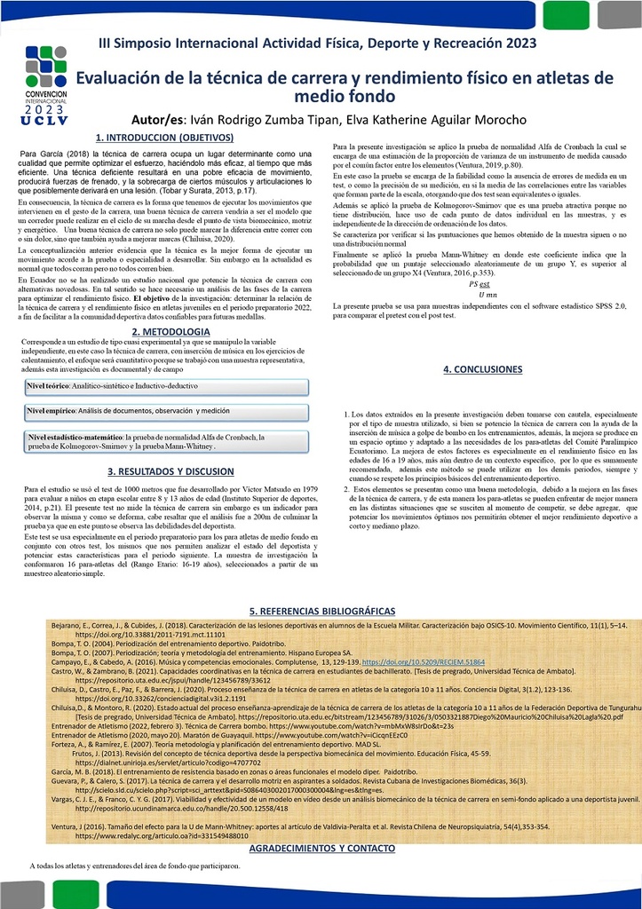 Evaluación de la técnica de carrera y rendimiento físico en atletas de medio fondo