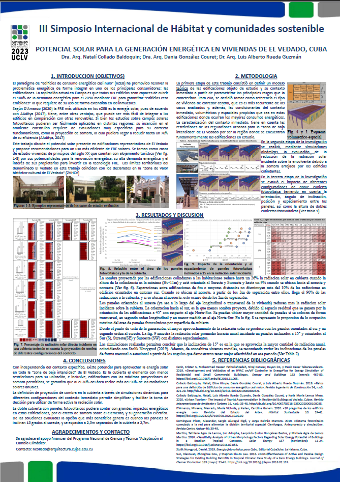 POTENCIAL SOLAR PARA LA GENERACIÓN ENERGÉTICA EN VIVIENDAS DE EL VEDADO, CUBA
