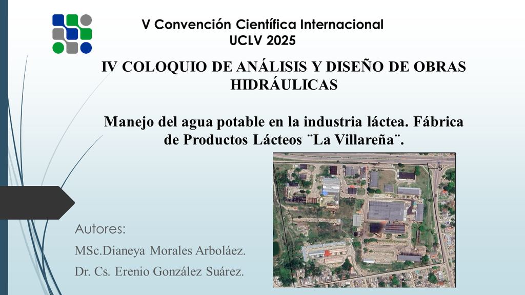 Drinking water management in the dairy industry. Dairy Products Factory &quot;La Villareña&quot;.