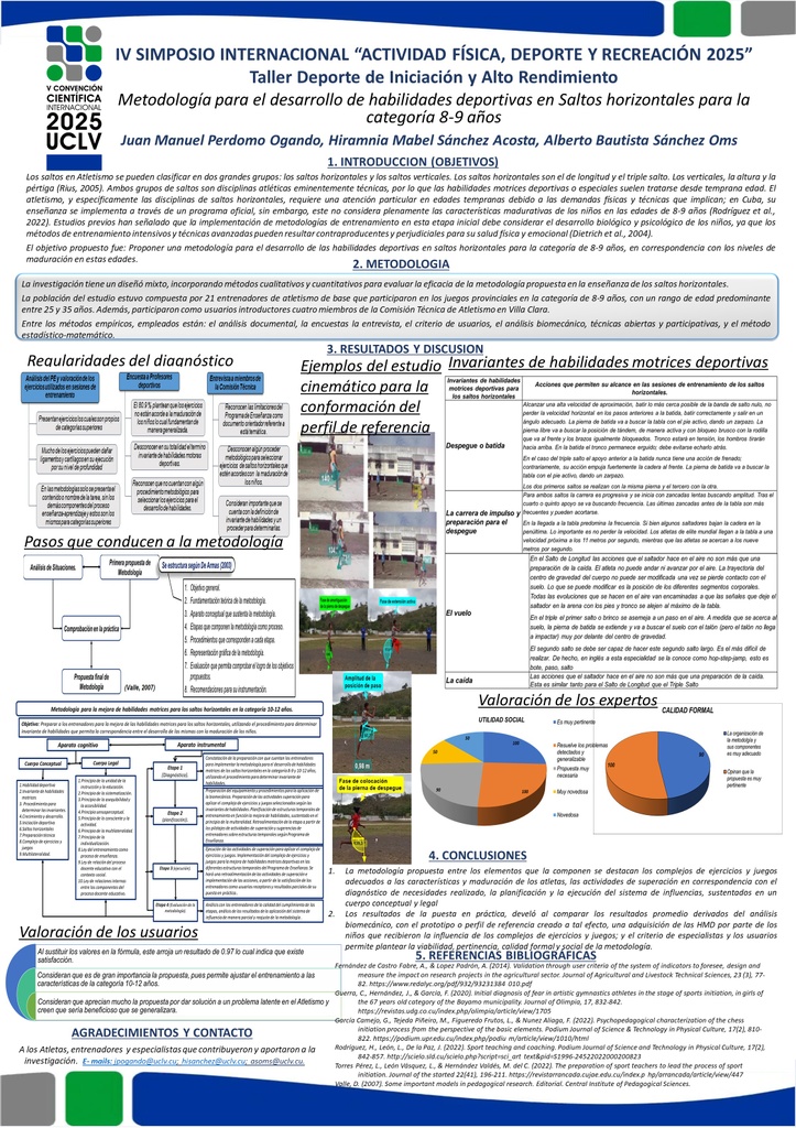 Methodology for the development of sports skills in horizontal jumps for the 8-9-year-old category