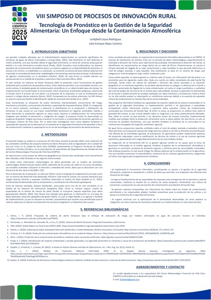 FORECASTING TECHNOLOGY IN FOOD SECURITY MANAGEMENT: AN APPROACH FROM ATMOSPHERIC POLLUTION